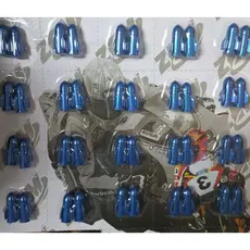 Tampinha 4 Pçs Tampa Bico Válvula Foguete Azul Pneu Carro Moto Alumínio Pronta Entrega Envio Rápido