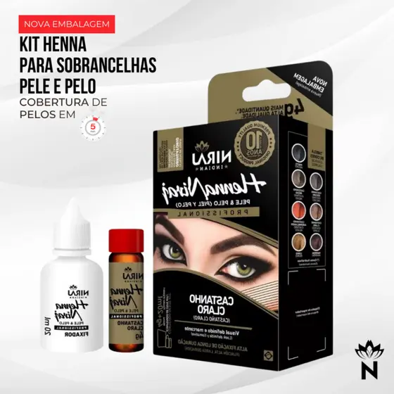 Kit Henna Váriados  Niraj 2g + Fixador 10ml - Niraj