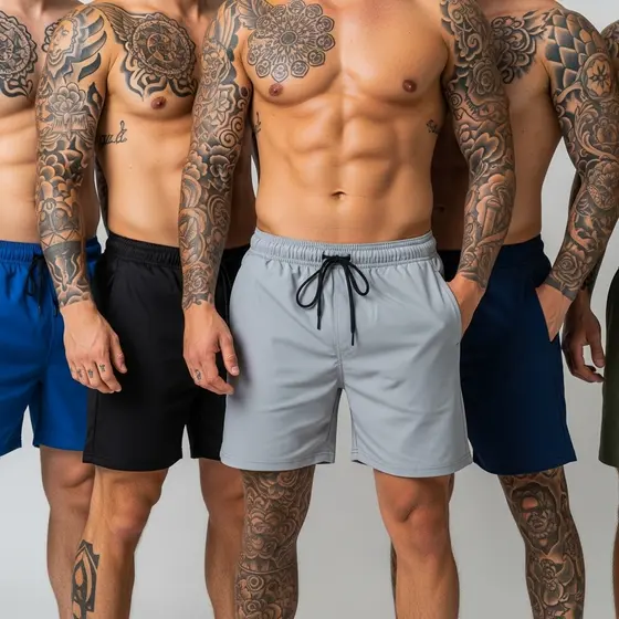 KITS 4 Shorts Masculino Tactel Premium com Elastano