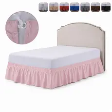 Saia Box Para Cama Casal Queen King Viúva Com Elástico Ajustável Protege e Decoração Box Protetor 42CM Altura