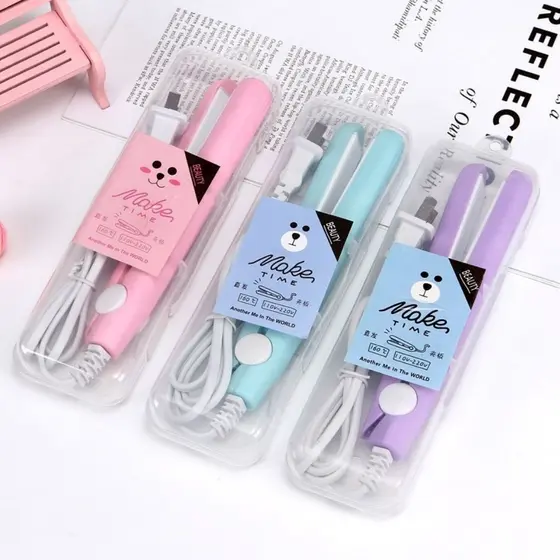 Mini Chapinha Prancha De Cabelo Pequena Portátil Chapinha Profissional Com Case Transporte Bivolt