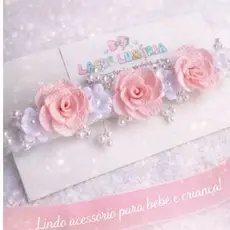 Faixinhas de bebê de luxo/tiaras RN/saída maternidade