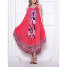 Vestido Trapézio Indiano Alça com Bolso Soltinho L55
