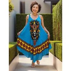 Vestido Trapezio Estampa O Leão Com Bolso L60