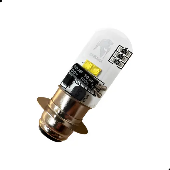 Lampada M5 Led 6500k Moto Biz Pop Bros Crypton Super Branca