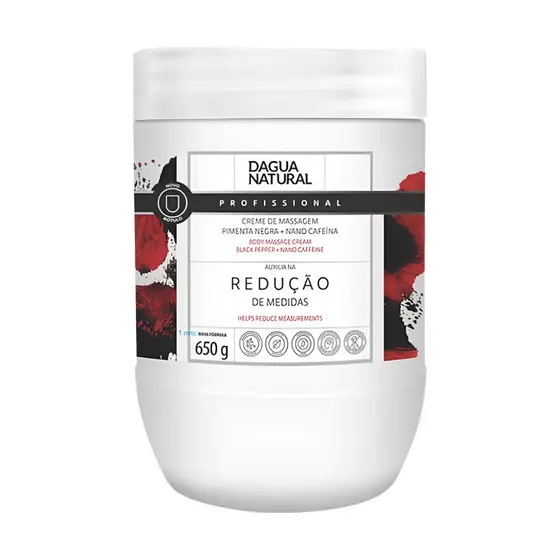 Creme Massagem Pimenta Negra 650g D'Agua Natural