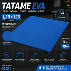 Tapete Yoga EVA Fitness Antiderrapante 120cm x 115cm Pilates Ginastica Exercicios