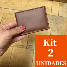 Carteira Masculina Mini Slim Kit Com 2 Unidades Pequena E Compacta