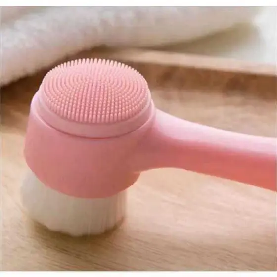 Esponja Facial 2em1 Massageadora Mandala Cerdas Macias Limpeza Facial Dupla Esponja