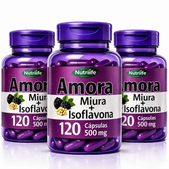 AMORA MIURA + ISOFLAVONA SUPLEMENTO 100%  NATURAL PURA 120 Capsulas