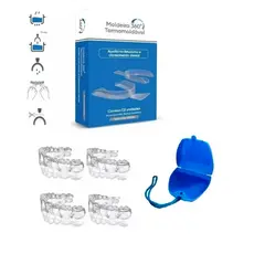 Caixa 360 Completa Kit 04 Placas Protetor Bucal Anti bruxismo + Estojo Cores
