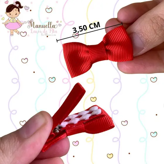 Micro Lacinho Infantil Para Bebê Presilhas Antideslizante Variedade de Cores Unidades