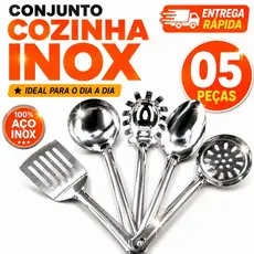 Concha Feijão, Colher Arroz Grande, Espátula Vazada,Pegadora Macarrão  Massa E Escumadeira Kit Inox Cozinha, Restaurante