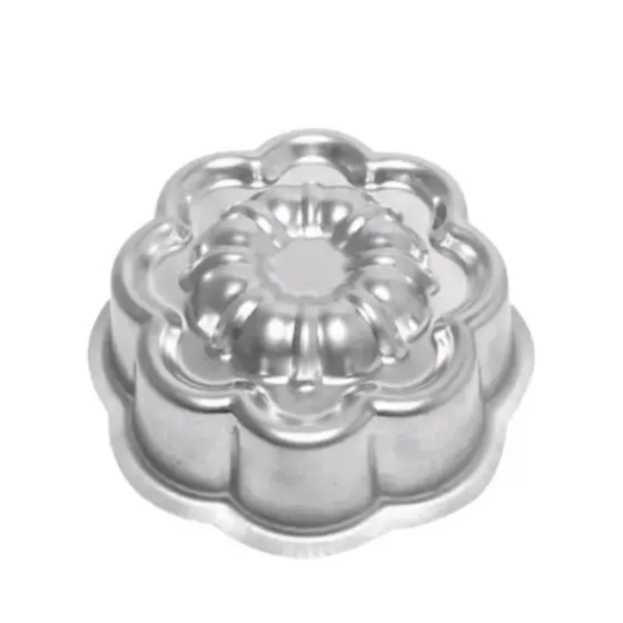 Forma de Bolo Decorada Flor Margarida Alta em Alumínio 18cm Forma Confeiteiro Assadeira de Bolo