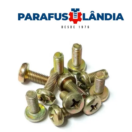 Parafuso Cabeça Philips Panela ou Chata M3 - M4 - M5 -M6 - M8 Diversas medidas