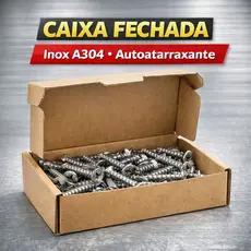 Caixa Fechada Parafuso Inox Cabeça Chata Philips Autoatarraxante Ciser