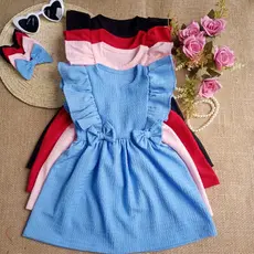 Vestido + Laço Infantil Luxo Menina Vermelho Azul Rosa Preto Festa Princesa Aniversario Casamento
