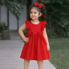 Vestido Bebê Menina Infantil Verão Leve Confortável Roupa Fresca 1 a 4 Anos