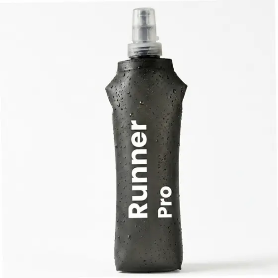 Garrafa Flexível Soft Flask 500ml Dobrável com Bico de Mordida para Corrida e Ciclismo