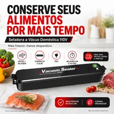 Seladora a Vácuo de Alimentos Doméstica 110V Compacta Slim