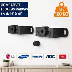Suporte Fixo Universal Para TV Smart LED LCD 4K 14 a 101 Polegadas Parede Painel