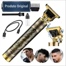 Maquina De Acabamento Barbeador Cortar Cabelo Hair Trimmer Dourado