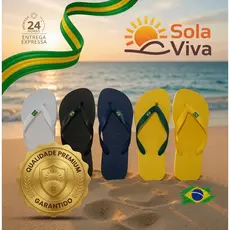 Chinelo Bandeirinha Brasil Original Borracha Premium Macio Unissex Sola Viva Anti-Derrapante