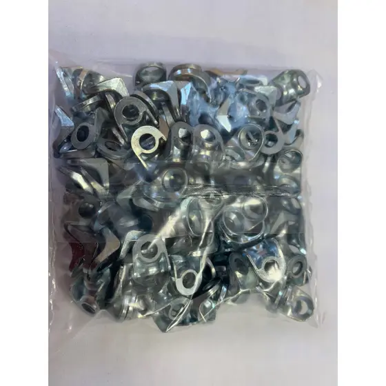 Kit 100 Cantoneira Suporte Cadeirinha 2 Furos niquelada / Fixação Marcenaria