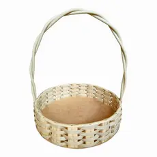 kit  8 cesta redonda fraldeira sintética na cor  25x25x6 cm