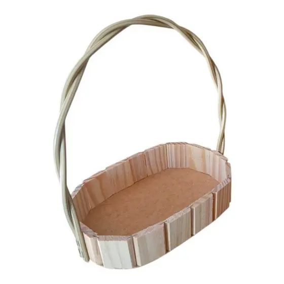 Kit 6 8  ou10 Cestas Oval de Madeira Pinus 25x16x5cm – Para Decoração, Presentes, Lembrancinhas e Cestas Personalizadas