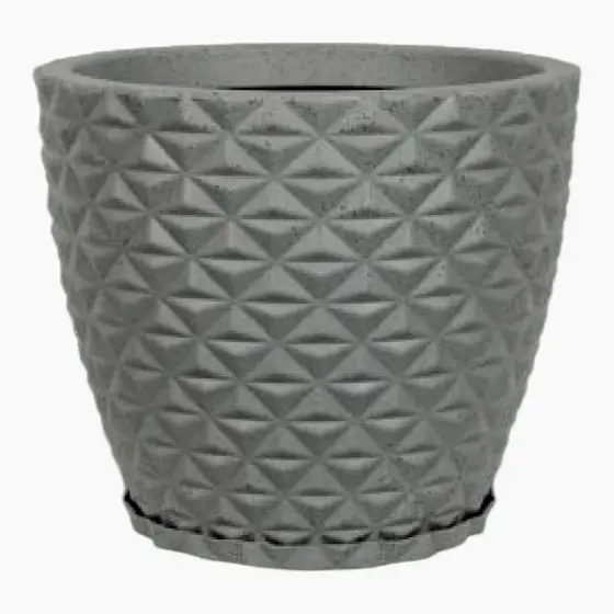1 Vaso bojo Redonda diamante cor  bege N2
