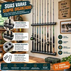 Expositor De Varas Rack Para P/ Parede