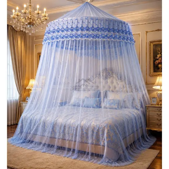 Mosquiteiro Teto Casal Gigante Box queen Super Luxuoso King Com Abertura Lat 14M