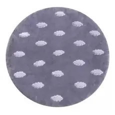 Tapete De Pelúcia Nuvem Redondo Para Quarto De Bebê Decoração Infantil 110cm X 110cm