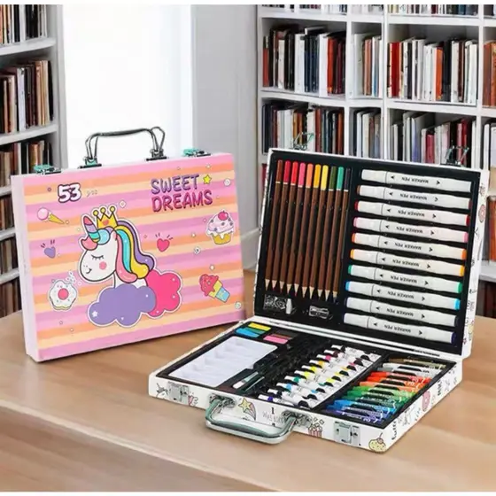 Maleta De conjunto com 53 pçs para pintura