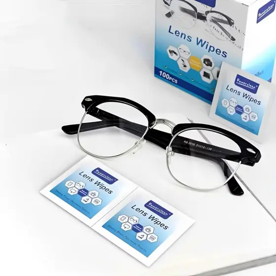 Kit 100/200/300pçs Lenços Flanela Umedecidos Antiembaçante Limpa Lentes Óculos Câmera Tela TV-626