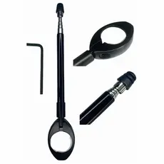 Antena Corta Pipa Moto Retrátil Anti Cerol Aço Inox Guidão preto ou prata