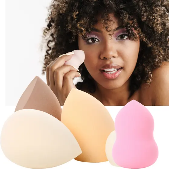 Esponja para Maquiagem Gota ou Chanfrada – Cores Sortidas | Acabamento Perfeito