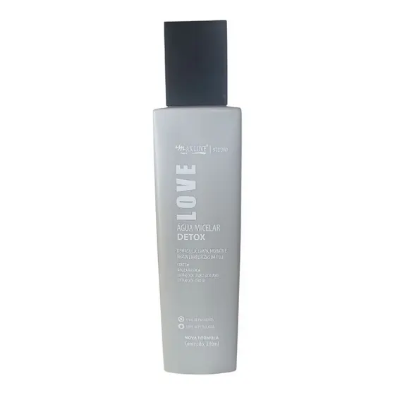 Água Micelar Detox Max Love 290ml – Limpeza Facial, Hidrata e Purifica a Pele