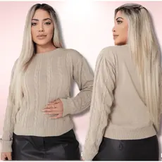 Blusa De Frio Feminina Tricot Manga Longa Tricô Gola Alta Moda Inverno