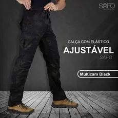 Calça Cargo Defender Safo Multicam Black Ripstop