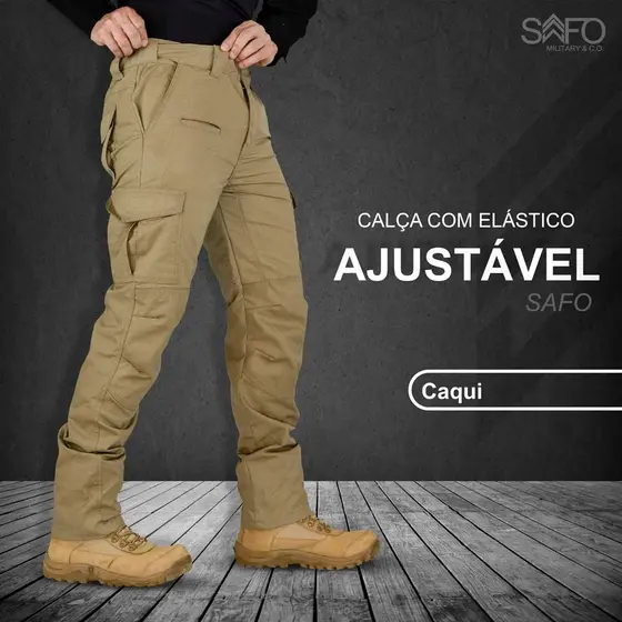 Calça Cargo RipStop Reforçada 8 Bolsos Safo UV50+