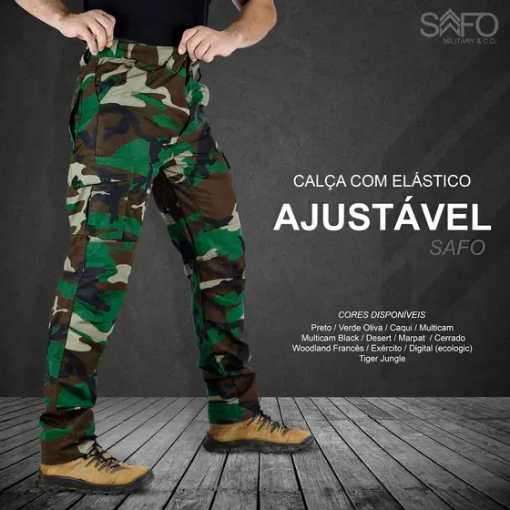 Calça Cargo Defender Safo RipStop Resistente UV50+