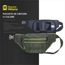 Pochete De Cintura Com Coldre Universal Rip Stop Saque Rápido Airsoft