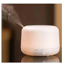 Umidificador Difusor Aromatizador  Ultrassônico Estilo Branco com Led 7 cores com controle