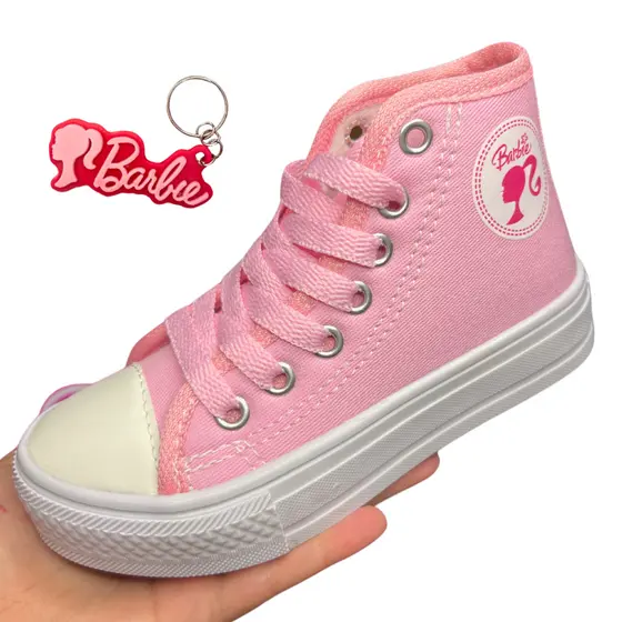 Tenis Infantil Menina Barbie Rosa Confortável Antiderrapante Escolar