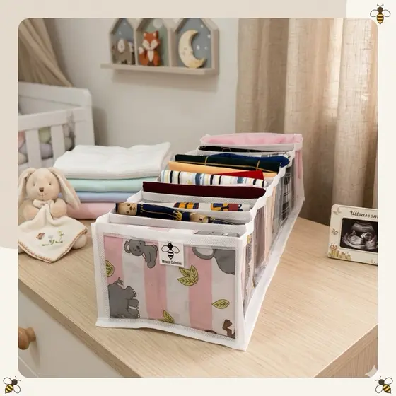 Kit 4 Und. Colmeia Organizadora de Gaveta 10x16x40 Bebe, Mirasol
