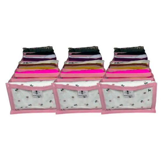 Cor de Rosa  Kit 3 unidades organizador de gaveta, colmeia organizadora, bebê,  Mirasol.