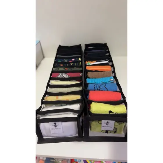 2 unidades colmeia  organizadora de peças íntimas Preta( 7x10x40)