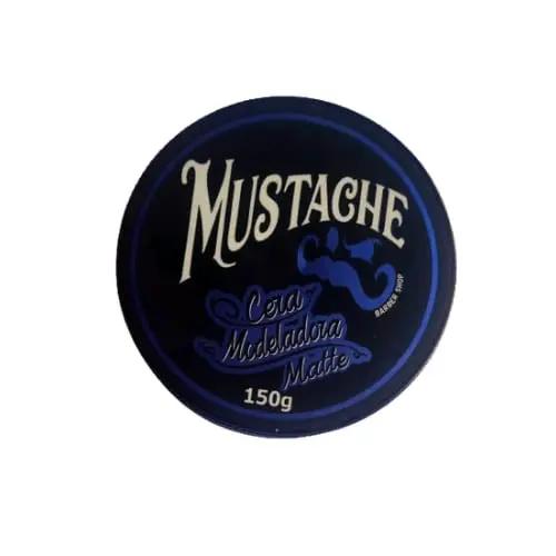 Cera Modeladora Mustache Matte 150g, Barbearia, Barbeiro, Efeito Seco Cera para Cabelo, Salão, Fixação Extra Forte.